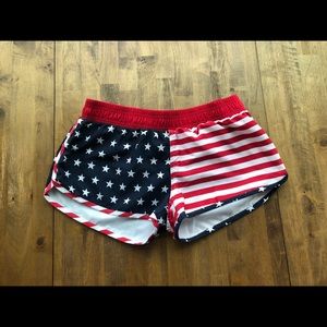No Brand | American Flag Athletic Shorts